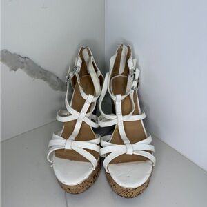 Express White Wedge Sandals